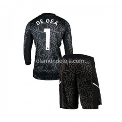 Camisola Manchester United DE GEA 1 Guarda-redes Criança Equipamento Segundo 2022-2023 Manga Comprida